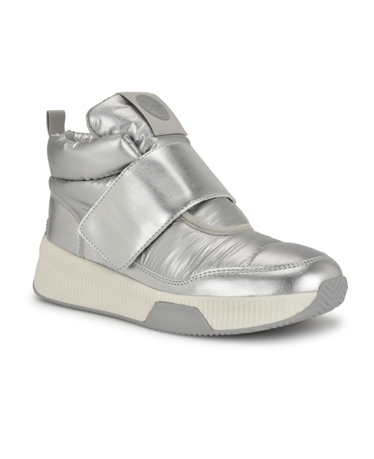 Nine West Tumble High Top Sneaker In Silver Sequin