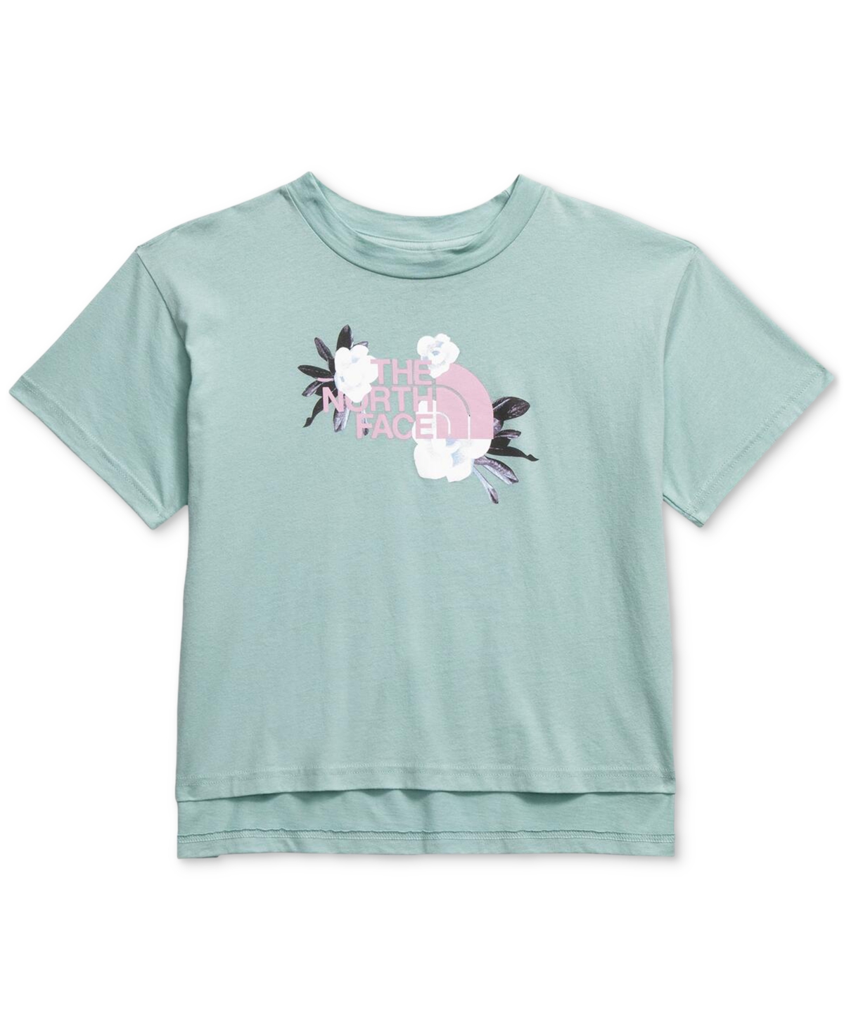 The North Face Big Girls Winter Flowers Logo Graphic T-Shirt