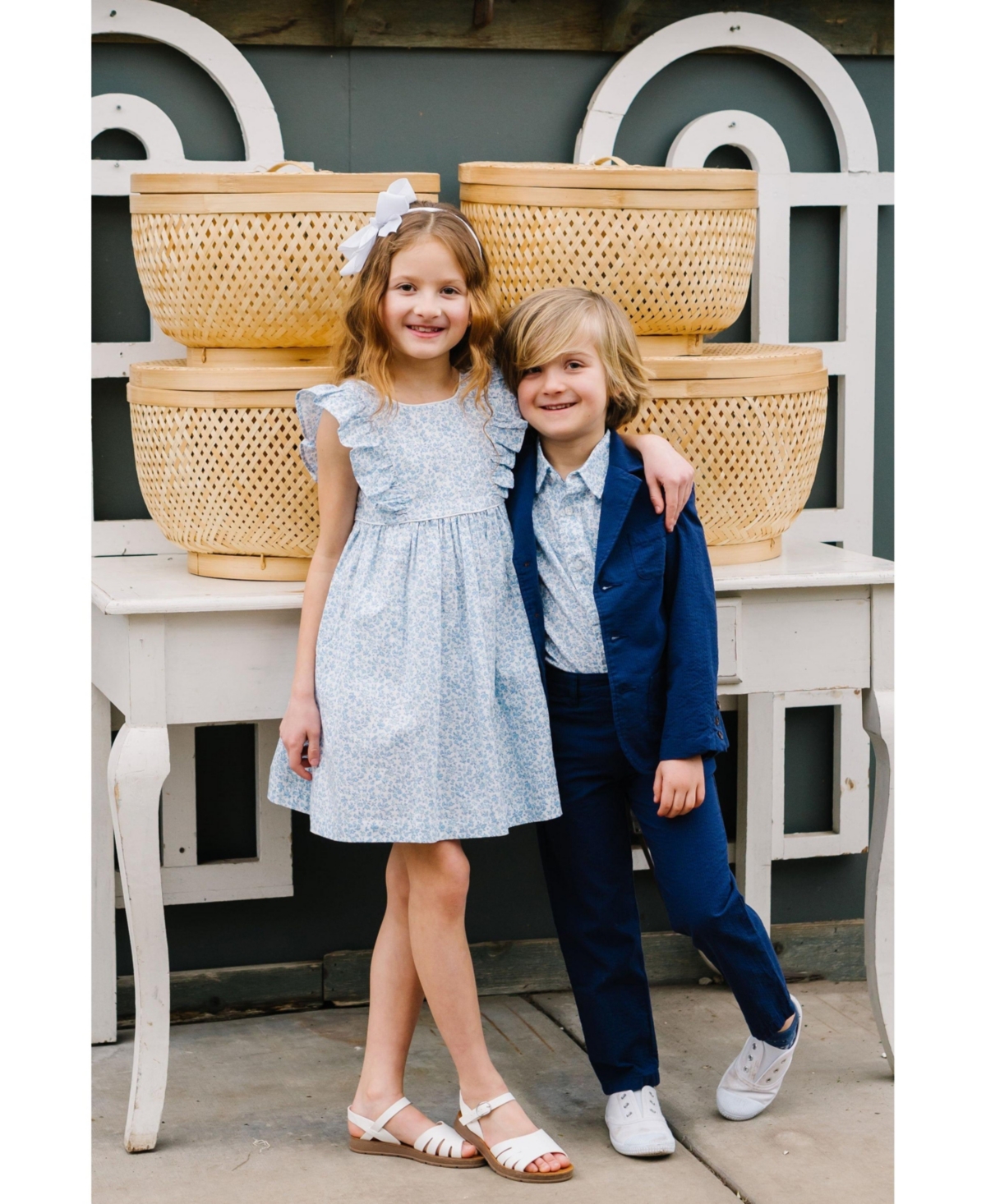 Hope & Henry Big Boys Organic Cotton Seersucker Suit Pant