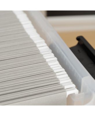 USA 32qt Letter and Legal Size WEATHERPRO Airtight Plastic Storage Bin with Lid and Seal and 4Secure Latching Buckles