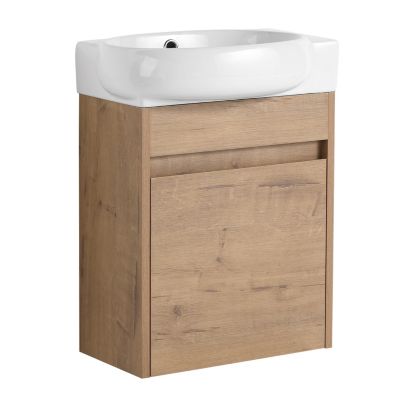 16" Bathroom Vanity with Sink and Soft-Close Doors for Small Spaces