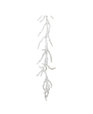 Set of 2 Flocked Twig Garlands for Elegant Winter Decor