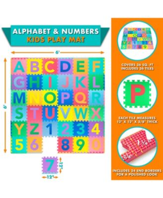 ProSource Kids Floor Play Mat 3/8-in, 36 Sq Ft - 36 Tiles