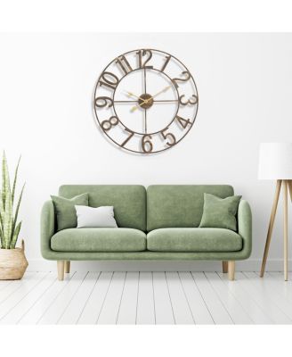 32 inch Large Wall Clock for Living Room Decor (White)