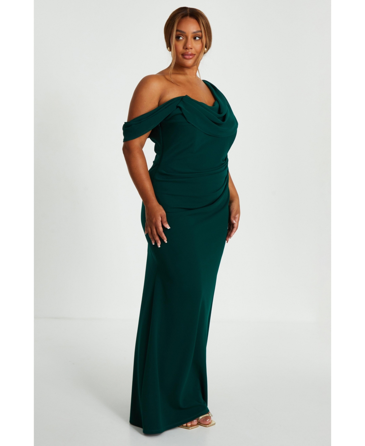 Quiz Women's Cold Shoulder Detail Maxi Dress