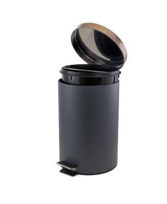 12 Liter Stylish Grey and Copper Soft Pedal Office, Kitchen and Bathroom Trash Bin