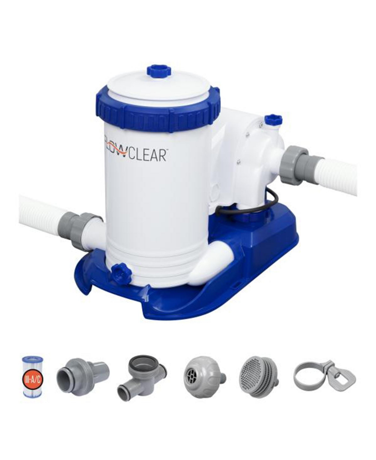 Bestway Flowclear 2,500 Gph 120V Above Ground Swimming Pool Water Filter Pump -blue