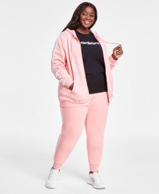 NWT ADIDAS top PLUS SIZE 3X PINK FULL ZIP SWEATSUIT