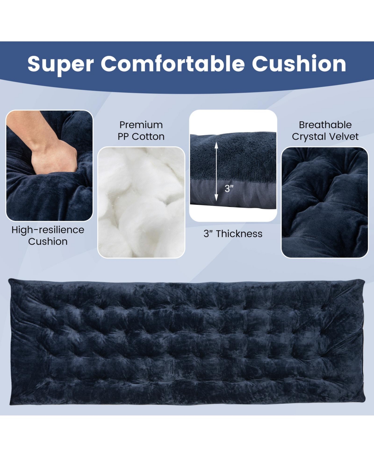 Slickblue 75 x 27.5 Inch Camping Cot Pads with Soft and Breathable Crystal Velvet