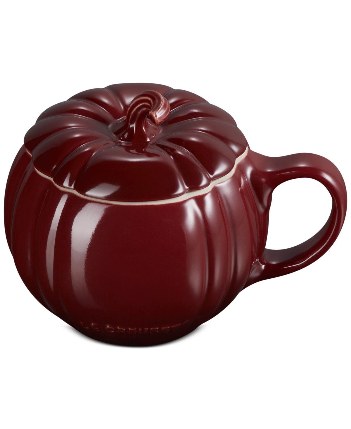 Le Creuset Stoneware Pumpkin Mug with Lid, 14 oz.