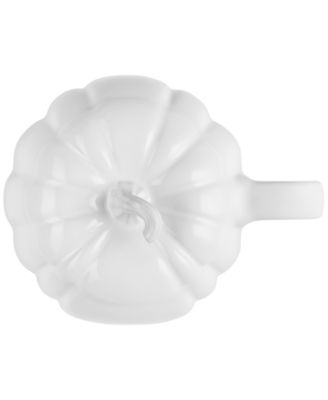 Stoneware Pumpkin Mug with Lid, 14 oz.