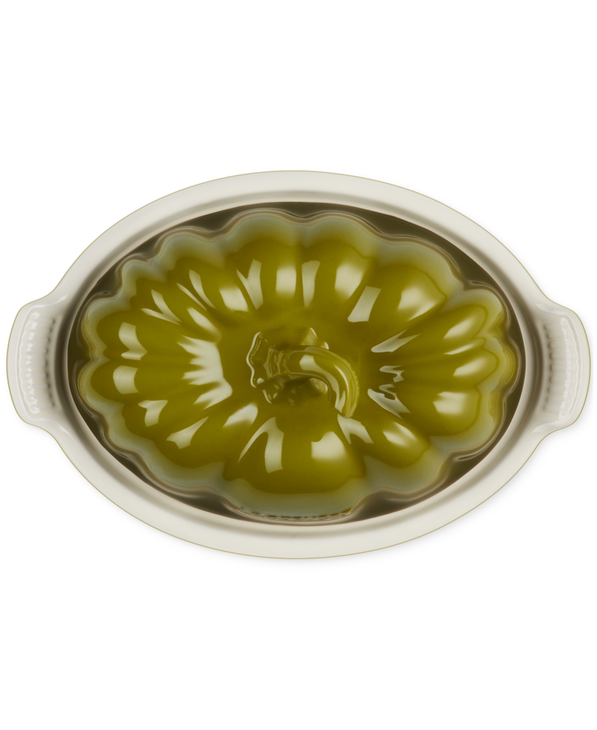 Le Creuset Glazed Stoneware Figural Pumpkin Butter Dish In Green