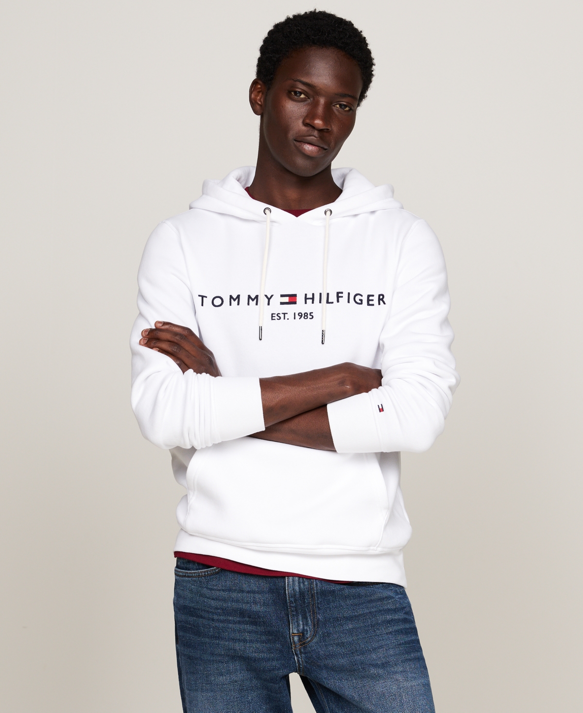 Tommy Hilfiger Men's Embroidered Logo Hoodie