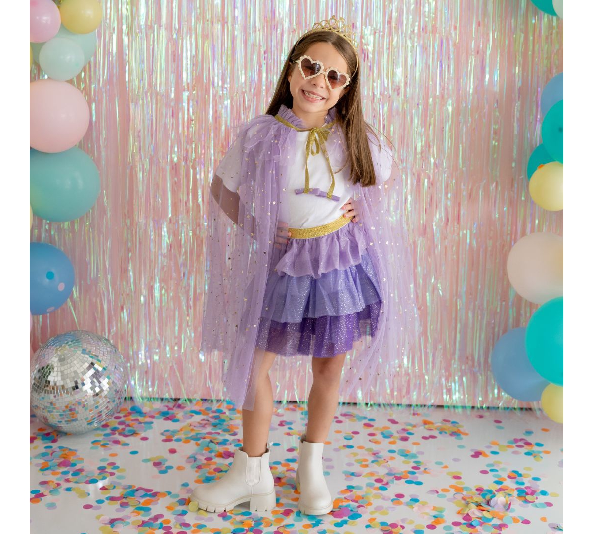 Sweet Wink Little and Big GirlsPetal Tutu Skirt - Lavender