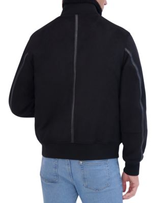 Роберт Грэм Robert Graham Мужская куртка-бомбер из искусственной замши с воротником-стойкой из шерпа 59790₽