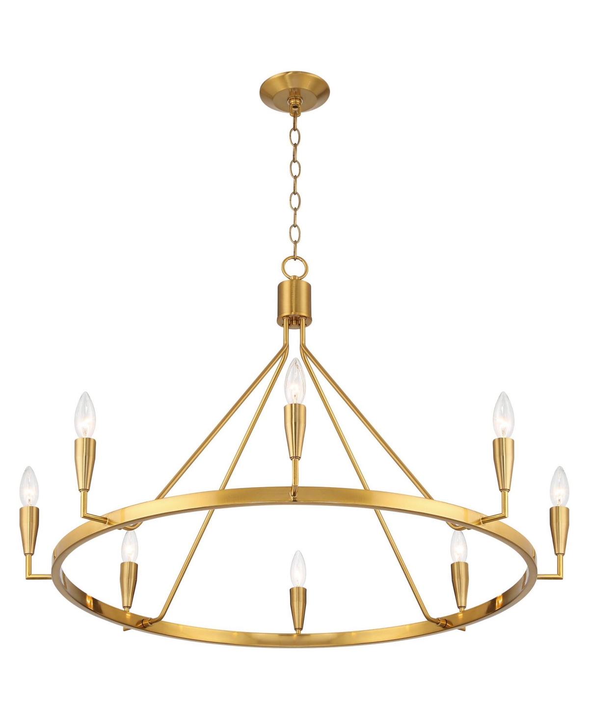 Possini Euro Design CoveyRing Chandelier Lighting Wide Modern Tapering Candles 8-Light Fixture for Dining Room House Home Foyer Kitchen Isla