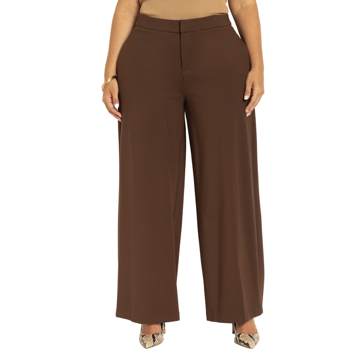Eloquii Plus Size The Ultimate Stretch Wide Leg Pant