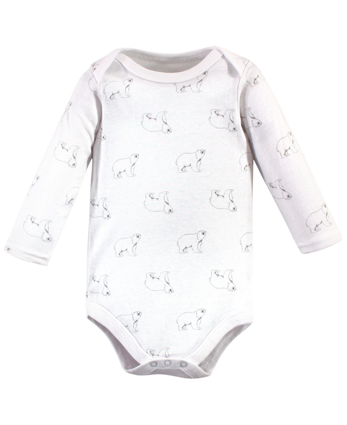 Hudson Baby Baby Boys Cotton Long-Sleeve Bodysuits 5pk,- Polar bear