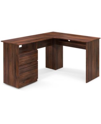 Slickblue L-Shaped Computer Desk with Letter File Drawer - Macy's