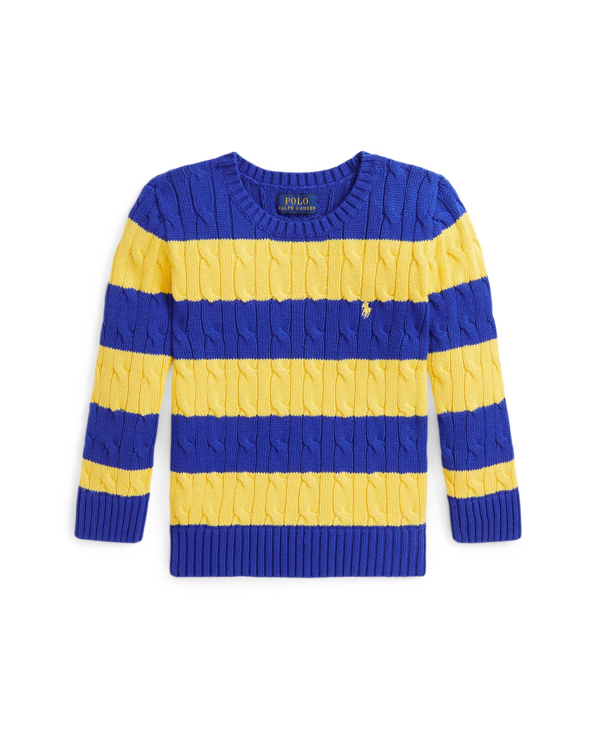 Polo Ralph Lauren Toddler and Little Boys Striped Cable-Knit Cotton Sweater