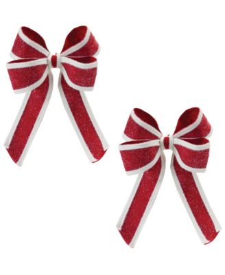 Set of 2 Decorative Bows for Festive Displays