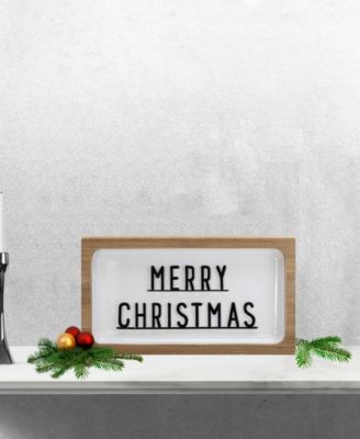 3D Wooden "Merry Christmas" Wall or Tabletop Sign 13-Inch