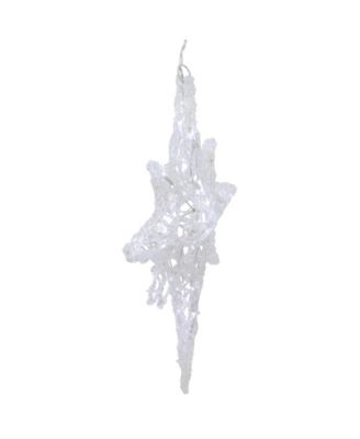 24" Pure White LED Twinkle Bethlehem Hanging Star