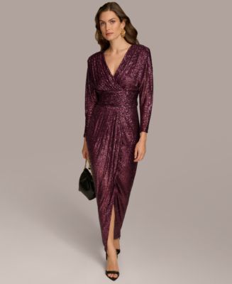 knee length dresses for ladies Julia Sequin Maxi Dress