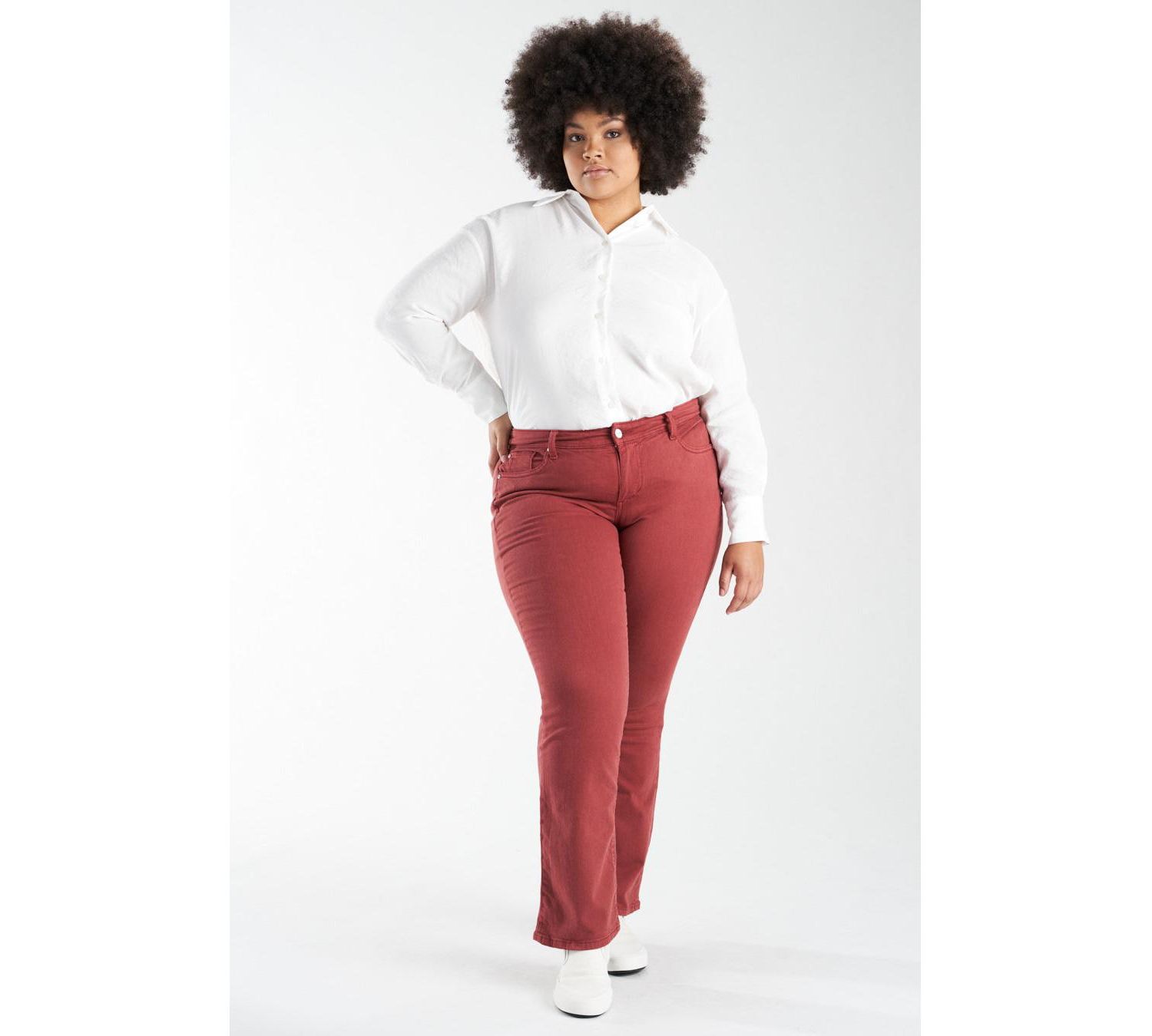 Plus Size Mid Rise Bootcut Jeans