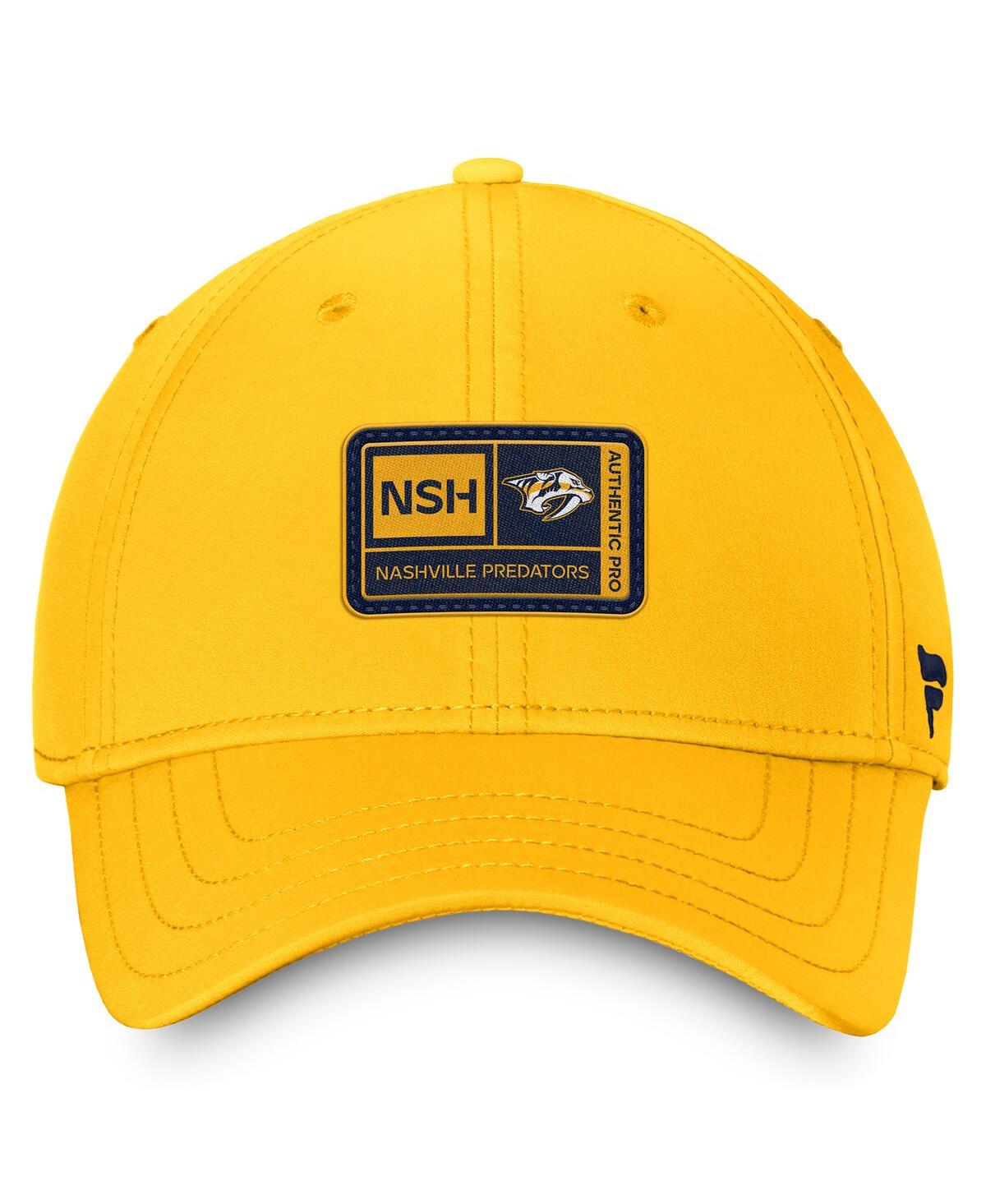 Fanatics Men's Gold Nashville Predators Authentic Pro Training Camp Flex Hat In Gold
