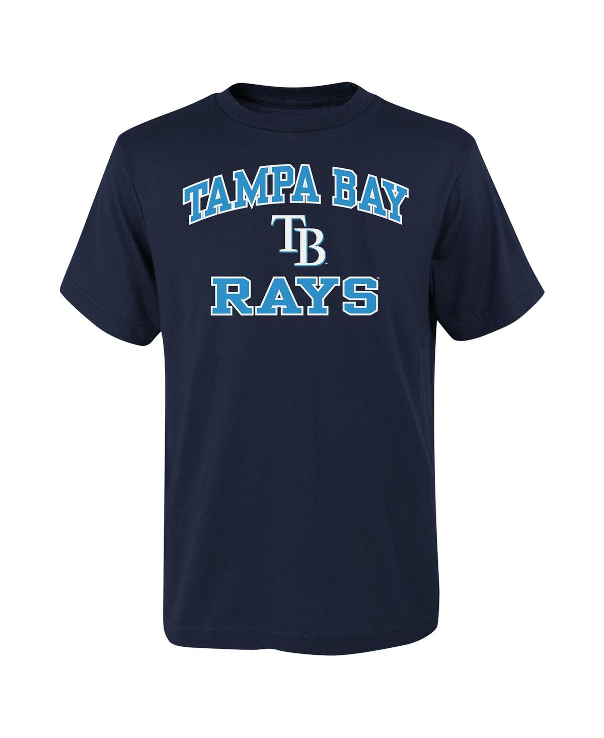 Outerstuff Big Boys And Girls Navy Tampa Bay Rays Heart Soul T-shirt In Navy