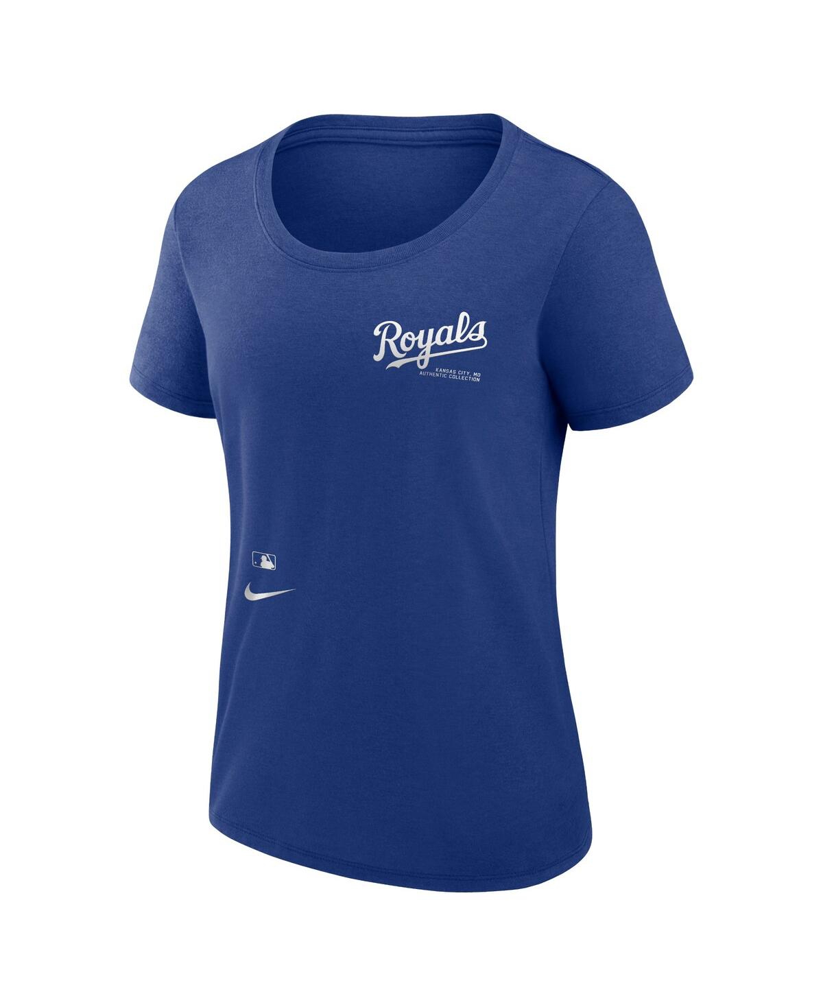 Nike Women'sKansas City Royals Authentic Collection Performance Scoop Neck T-Shirt - Royal