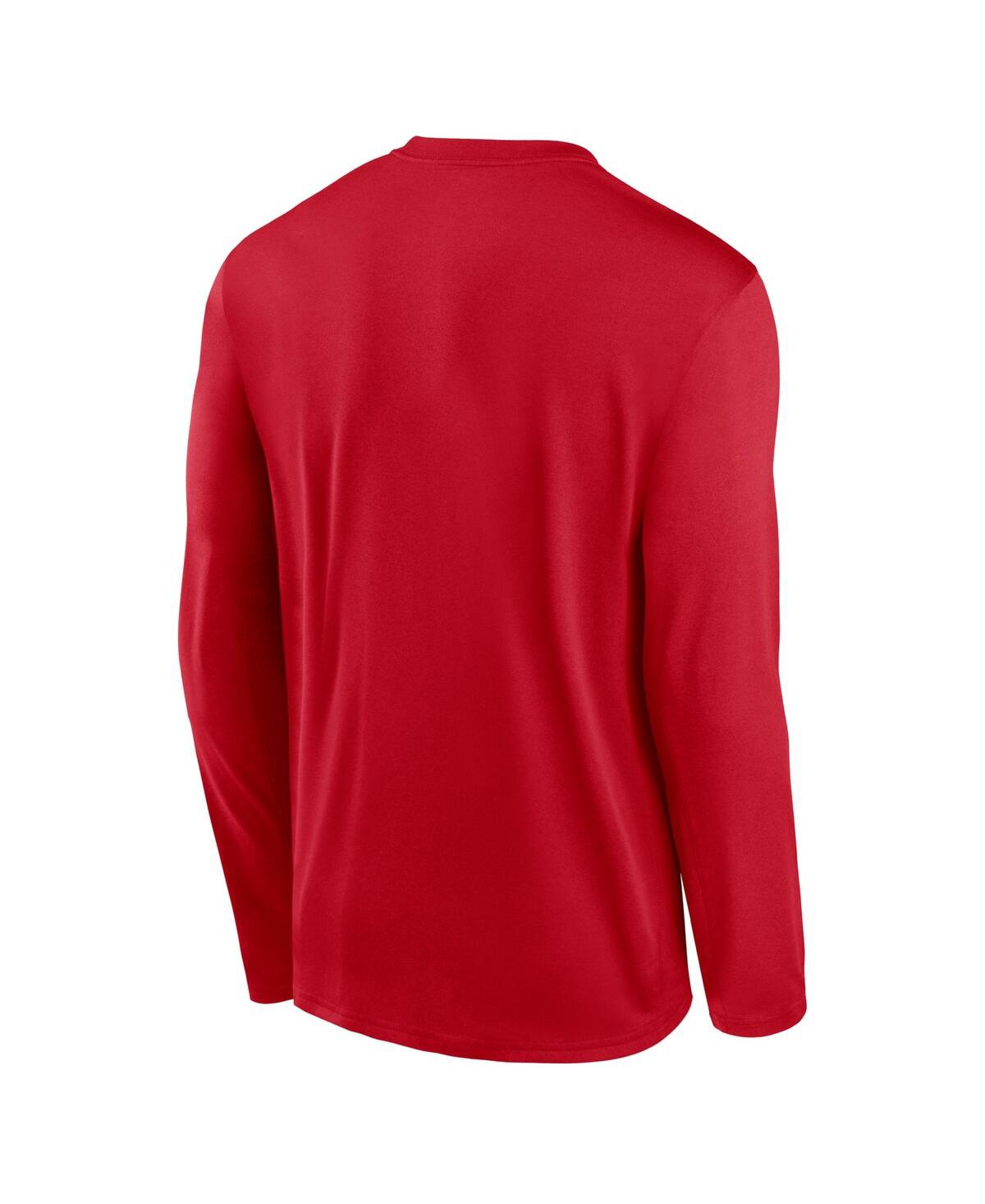 Nike Men's Red Washington Nationals Authentic Collection Practice Performance Long Sleeve T-shirt In Red