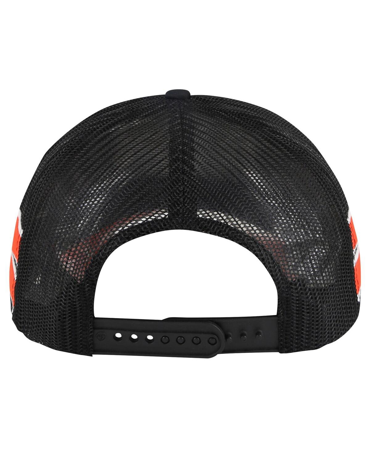 '47 Brand Men'sPhiladelphia Flyers Sideband Stripes Trucker Snapback Hat - Black