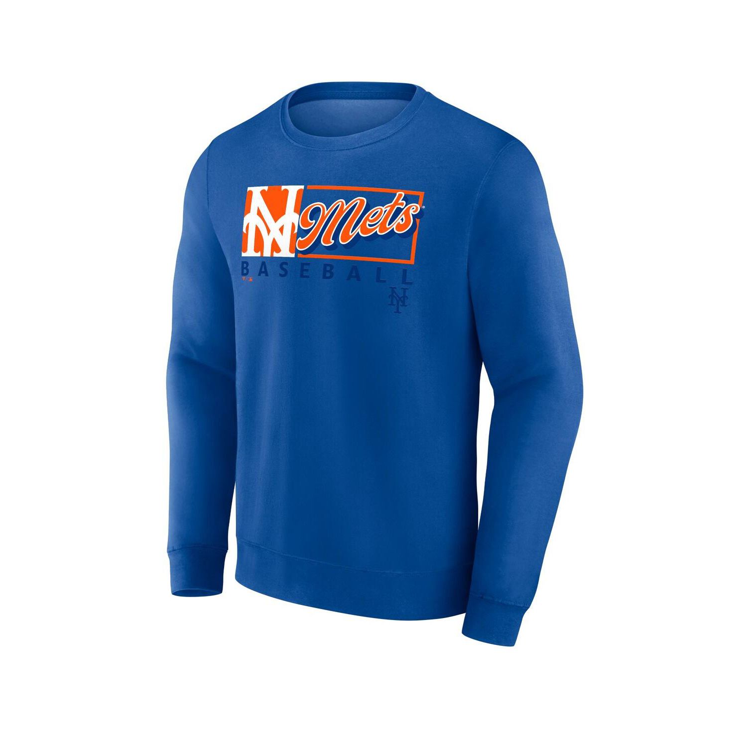 Men's Royal New York Mets Focus Fleece Pullover Sweatshirt