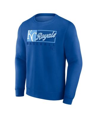 Men's Royal Kansas City Royals Focus Fleece Pullover Sweatshirt