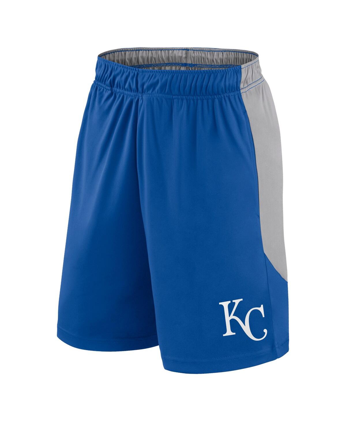 Fanatics Men'sGray Kansas City Royals Go Hard Shorts - Royal, Gray