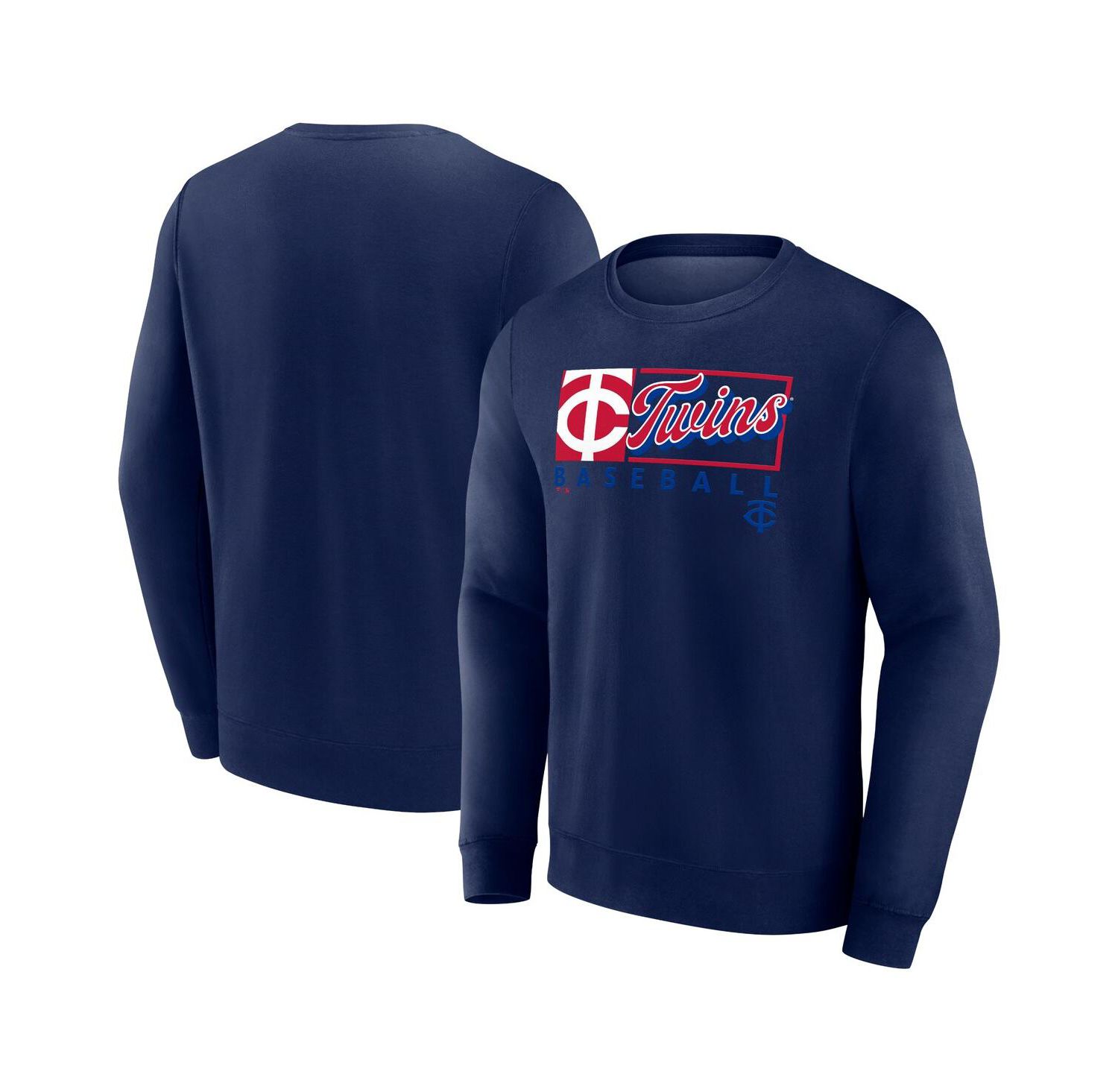 Men's Navy Minnesota Twins Focus Fleece Pullover Sweatshirt