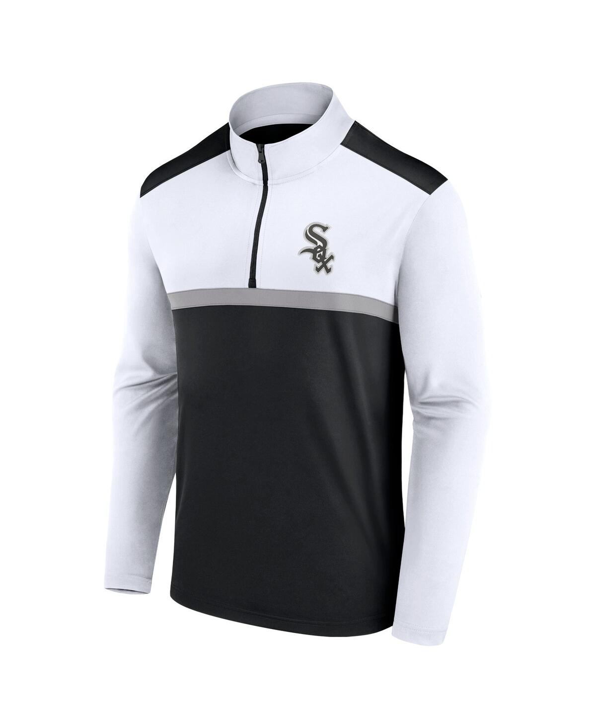 Fanatics Men's Black Chicago White Sox Unstoppable Quarter-zip Top In Black