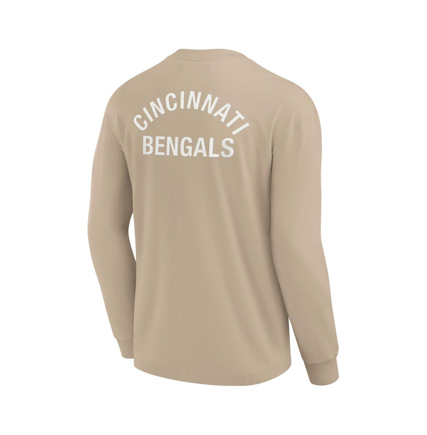 Футболка Fanatics Khaki Cincinnati Bengals Elements Super Soft Long Sleeve — фото 2