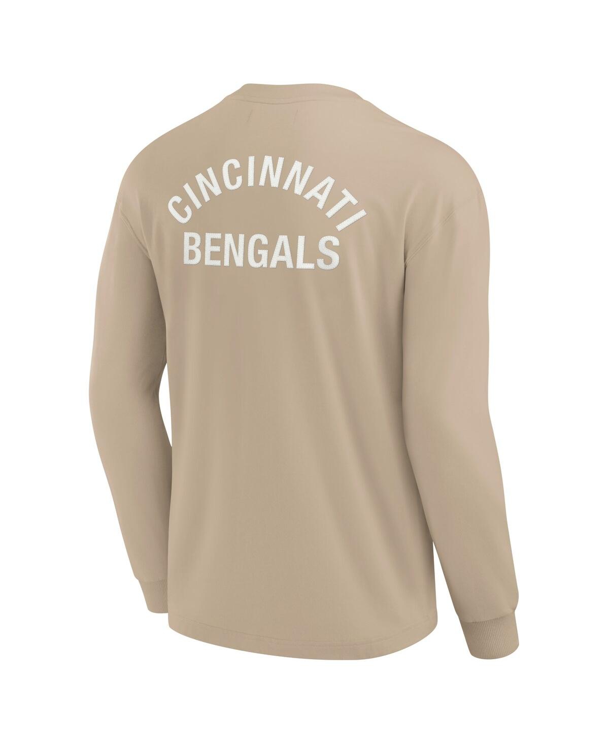 Fanatics Men's And Women's Khaki Cincinnati Bengals Elements Super Soft Long Sleeve T-shirt In Khaki