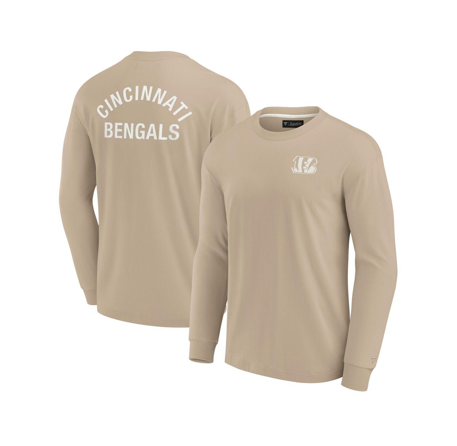 Men's and Women's Khaki Cincinnati Bengals Elements Super Soft Long Sleeve T-Shirt