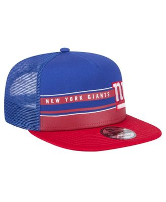 Men's Royal/Red New York Giants Half Stripe Trucker 9FIFTY Snapback Hat