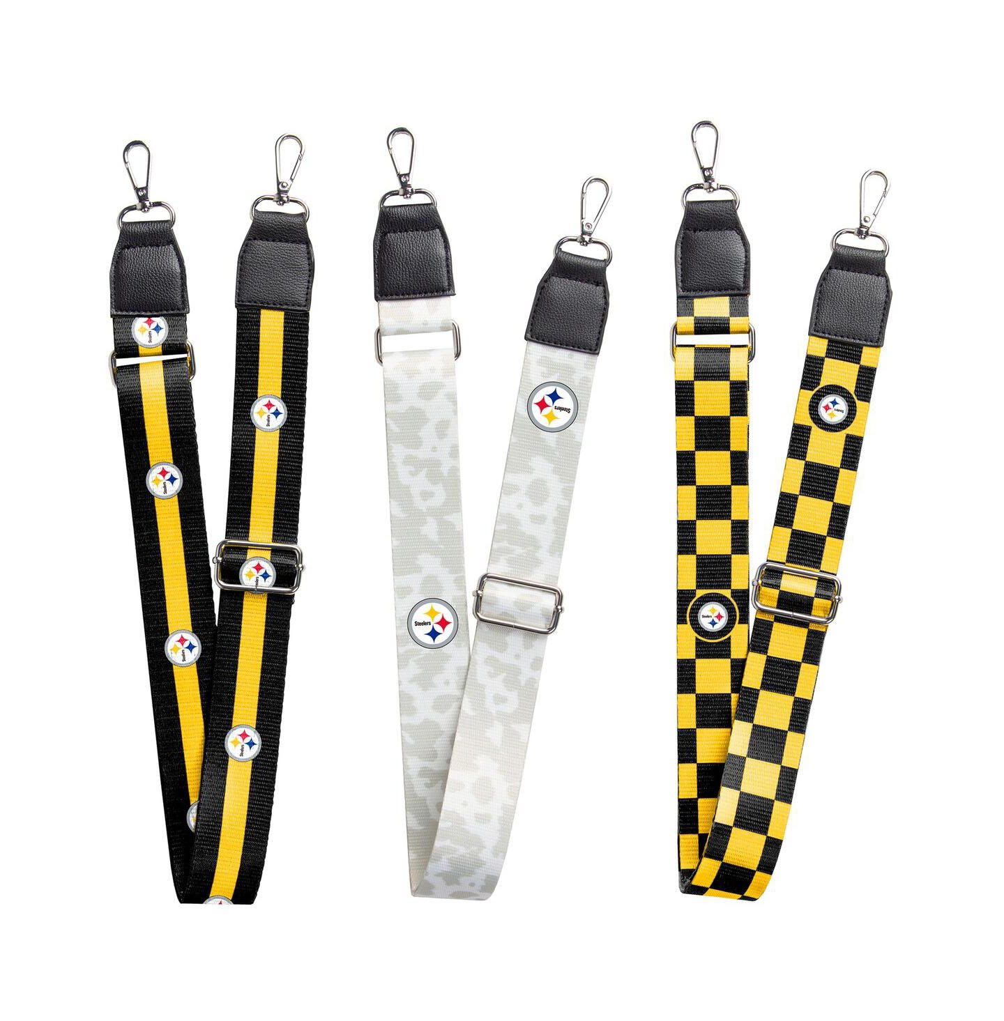 Женские сумки Logo Brands Pittsburgh Steelers 3-Pack Bag Strap Set — фото 1