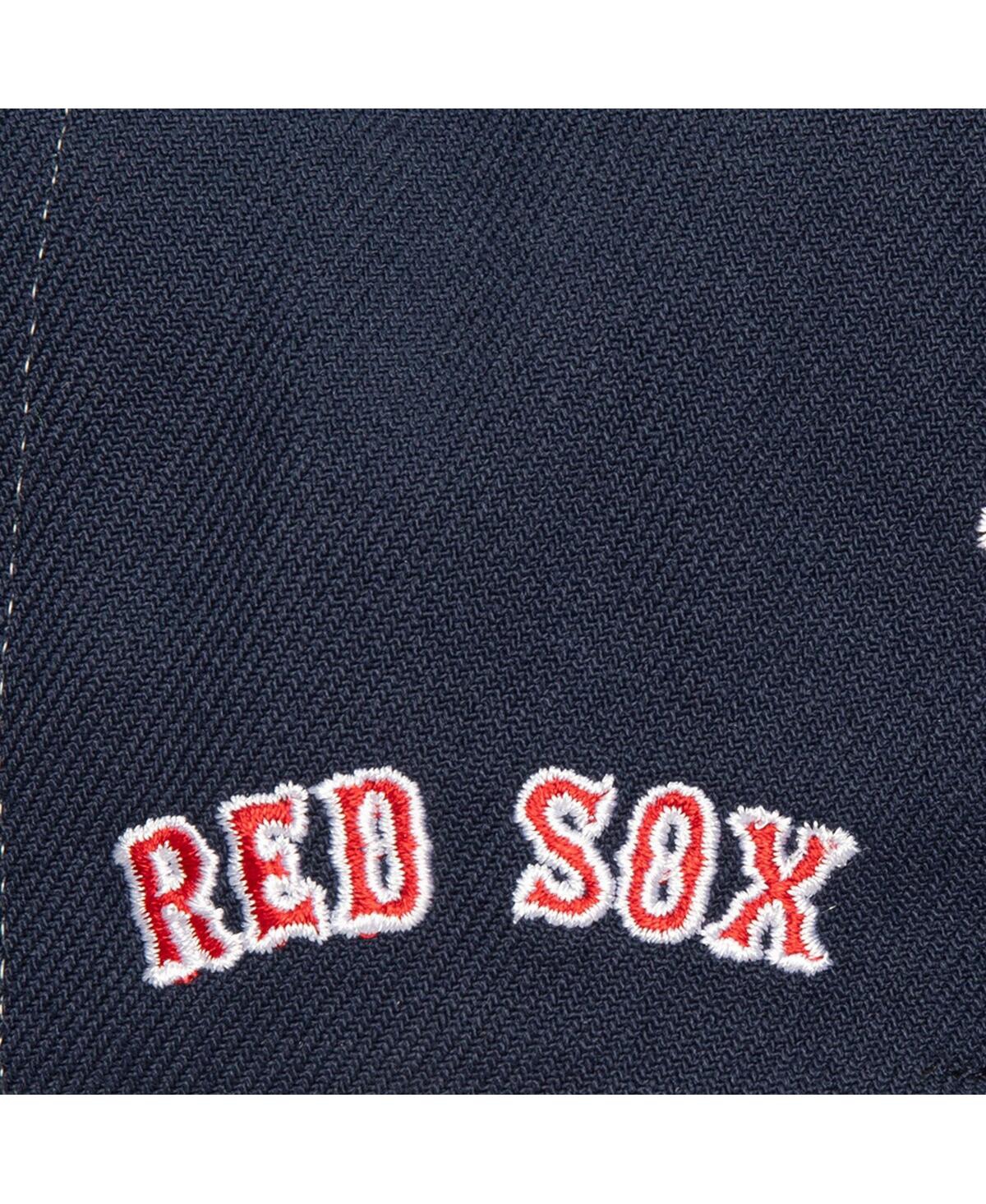 Mitchell & Ness Men's Navy Boston Red Sox Full Frontal Snapback Hat In Navy
