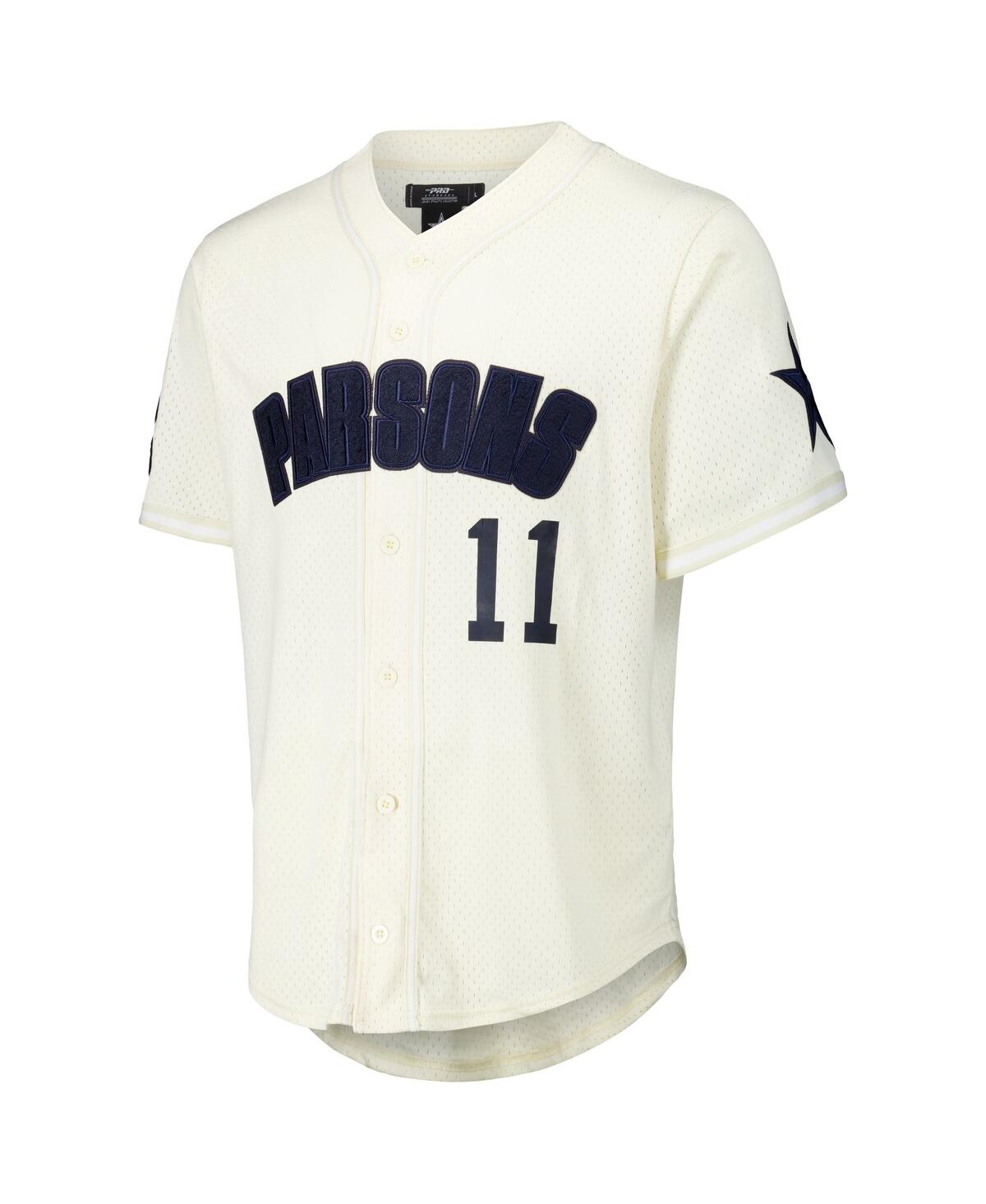 Pro Standard Men's Micah ParsonsDallas Cowboys Name Number Triple Tonal Button-Up Baseball Jersey - Cream