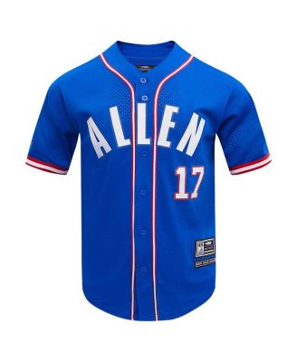 Men's Josh Allen Royal Buffalo Bills Baseball Button-Up Shirt