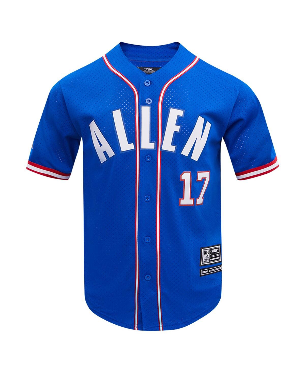 PRO STANDARD MEN'S JOSH ALLEN ROYAL BUFFALO BILLS BASEBALL BUTTON-UP SHIRT 