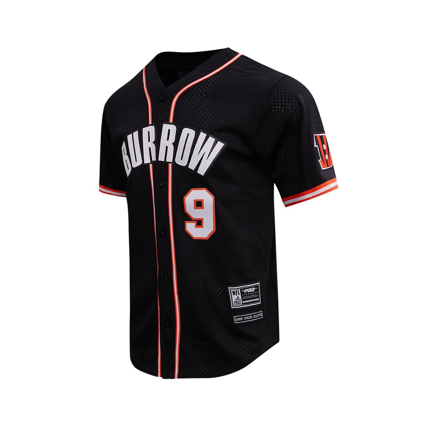 Men's Joe Burrow Black Cincinnati Bengals Baseball Button-Up Shirt