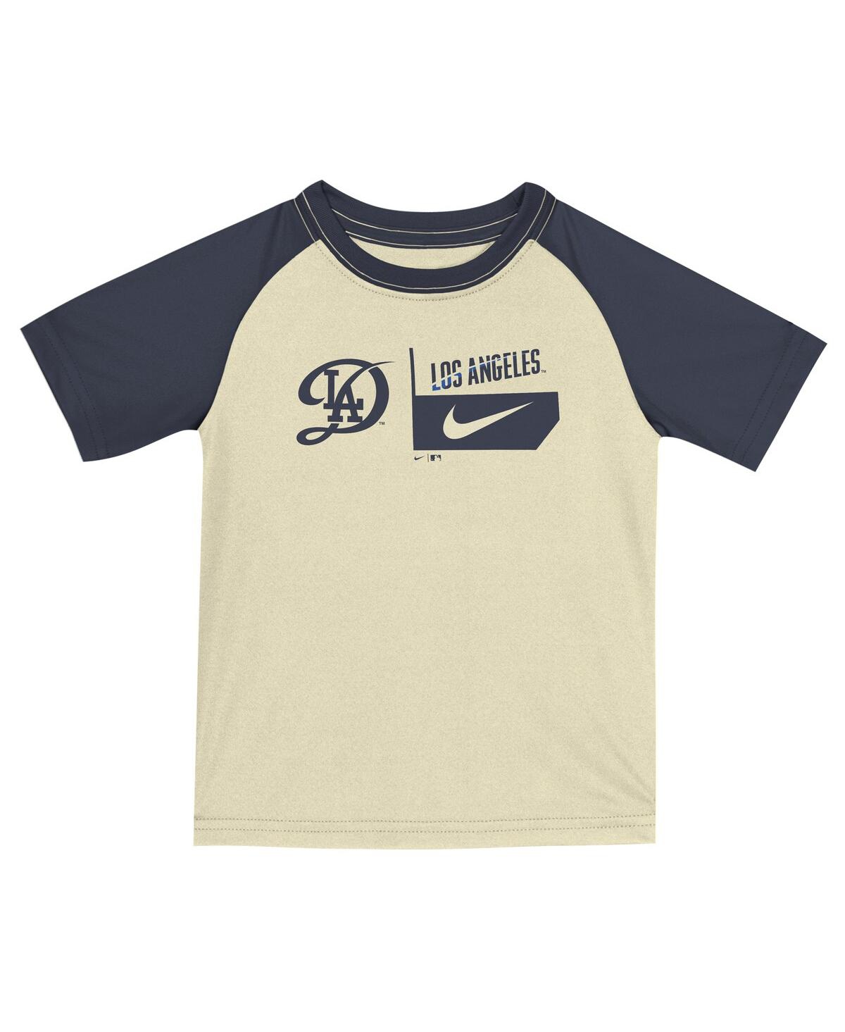Nike PreschoolLos Angeles Dodgers 2024 City Connect T-Shirt Shorts Set - Cream
